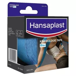 HANSAPLAST Fita adesiva desportiva de cinesiologia 5 cmx5 m azul, 1 unid