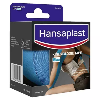 HANSAPLAST Fita adesiva desportiva de cinesiologia 5 cmx5 m azul, 1 unid