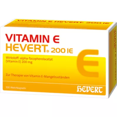 VITAMIN E HEVERT Cápsulas moles de 200 U.I., 100 unid