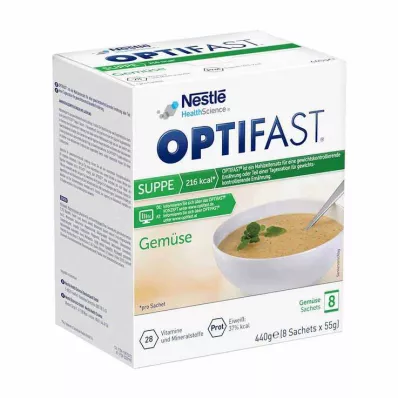 OPTIFAST Sopa de legumes em pó, 8X55 g