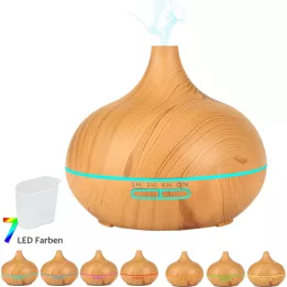 AROMA DIFFUSER Design em madeira com LED, 1 peça