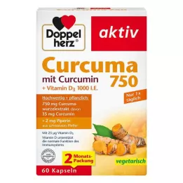 DOPPELHERZ Curcuma 750 Cápsulas, 60 Cápsulas