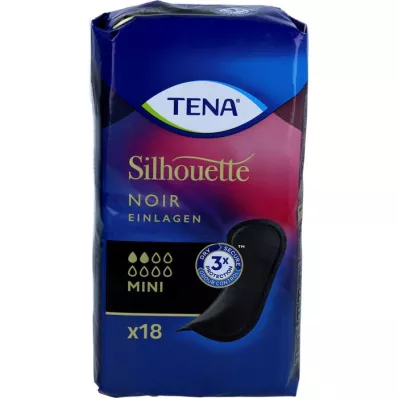 TENA SILHOUETTE Embutidos mini noir, 18 peças