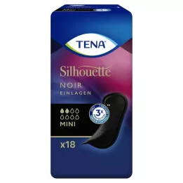TENA SILHOUETTE Embutidos mini noir, 18 peças