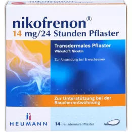 NIKOFRENON 14 mg/24 horas em adesivo transdérmico, 14 unidades