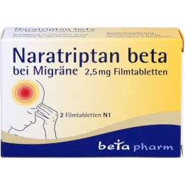 NARATRIPTAN beta para enxaqueca 2,5 mg comprimidos revestidos por película, 2 unid