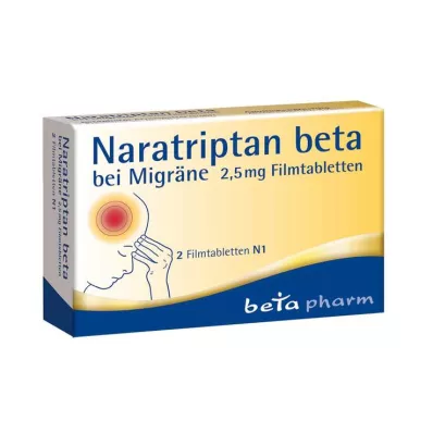 Naratriptano beta para enxaquecas, comprimidos revestidos por película de 2,5 mg, 2 unidades Naratriptano beta para enxaquecas, comprimidos revestidos por película de 2,5 mg, 2 unidades