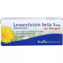 LEVOCETIRIZIN Beta 5 mg comprimidos revestidos por película, 6 unid