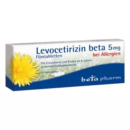 LEVOCETIRIZIN Beta 5 mg comprimidos revestidos por película, 6 unid