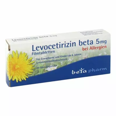 LEVOCETIRIZIN Beta 5 mg comprimidos revestidos por película, 20 unidades LEVOCETIRIZIN Beta 5 mg comprimidos revestidos por película, 20 unidades