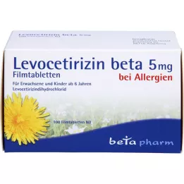 LEVOCETIRIZIN Beta 5 mg comprimidos revestidos por película, 100 unidades