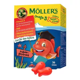 MÖLLERS Omega-3 Jelly Fish Strawberry Chewable Tablets, 36 Capsules