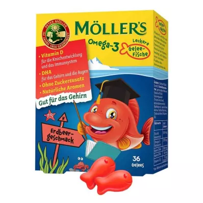MÖLLERS Omega-3 Jelly Fish Strawberry Chewable Tablets, 36 Capsules MÖLLERS Omega-3 Jelly Fish Strawberry Chewable Tablets, 36 Capsules