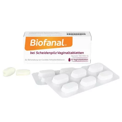 Biofanal® para comprimidos vaginais de candidíase vaginal, 12 unidades