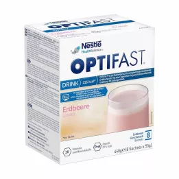 OPTIFAST Drink Morango em pó, 8X55 g