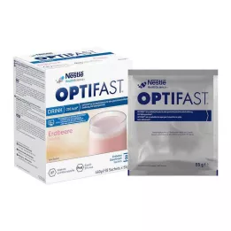 OPTIFAST Drink Morango em pó, 8X55 g