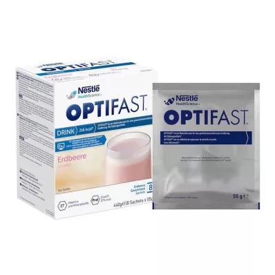 Optifast bebida caseira morango em pó, 8X55 g Optifast bebida caseira morango em pó, 8X55 g