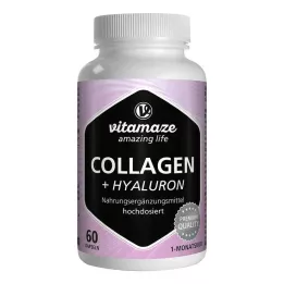 COLLAGEN 300 mg+Hyaluron 100 mg cápsulas de dose elevada, 60 unid