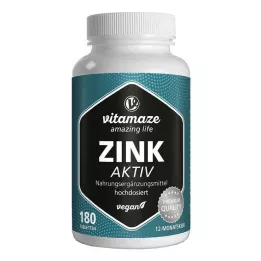 ZINK AKTIV Comprimidos veganos de dose elevada de 25 mg, 180 unidades