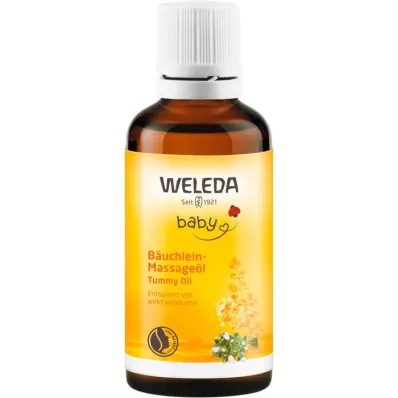 WELEDA Óleo de massagem para a barriga do bebé, 50 ml