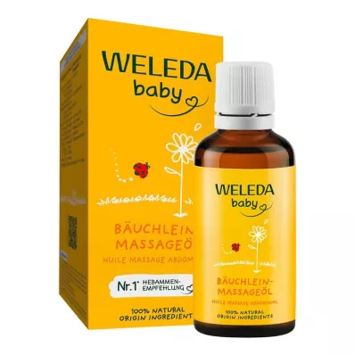 WELEDA Óleo de massagem para a barriga do bebé, 50 ml