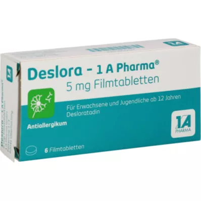 DESLORA-1A Pharma 5 mg comprimidos revestidos por película, 6 unid