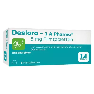 Deslora – 1 comprimido revestido por película A Pharma® 5 mg, 6 unid Deslora – 1 comprimido revestido por película A Pharma® 5 mg, 6 unid