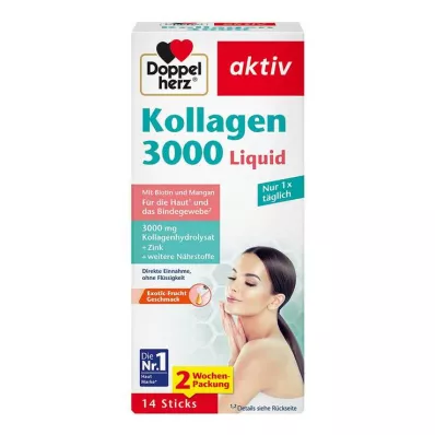 DOPPELHERZ Collagen 3000 Liquid Sticks, 14 unid DOPPELHERZ Collagen 3000 Liquid Sticks, 14 unid