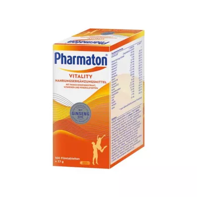 Pharmaton com extrato de ginseng e vitaminas, 100 peças Pharmaton com extrato de ginseng e vitaminas, 100 peças