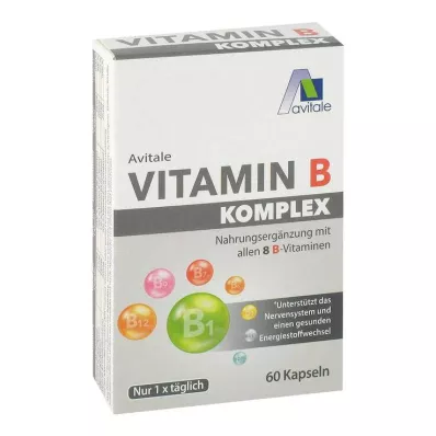 Cápsulas de complexo de vitamina B, 60 unidades Cápsulas de complexo de vitamina B, 60 unidades