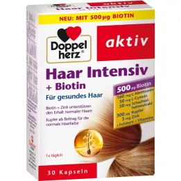 DOPPELHERZ Hair Intensive+Biotin Capsules, 30 cápsulas