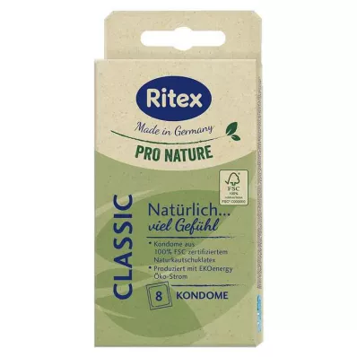 RITEX PRO NATURE CLASSIC Preservativos, 8 unidades RITEX PRO NATURE CLASSIC Preservativos, 8 unidades