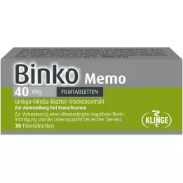 BINKO Memo 40 mg comprimidos revestidos por película, 30 unid