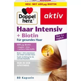 DOPPELHERZ Hair Intensive+Biotin Capsules, 80 cápsulas