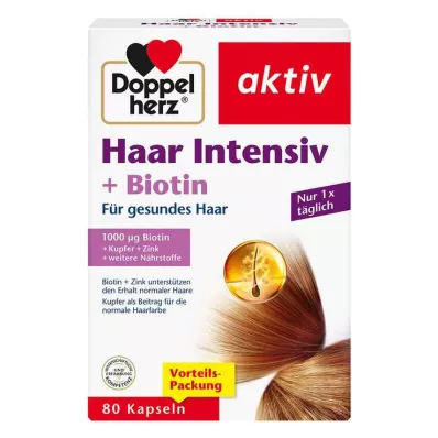 Doppelherz Hair Intensive + Cápsulas de Biotina, 80 un Doppelherz Hair Intensive + Cápsulas de Biotina, 80 un