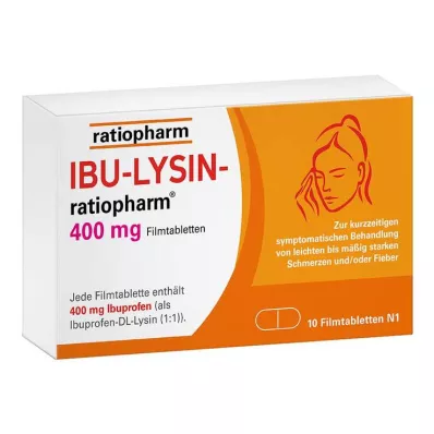 IBU LYSIN ratiopharm 400 mg - com ibuprofeno, 10 unidades IBU LYSIN ratiopharm 400 mg - com ibuprofeno, 10 unidades