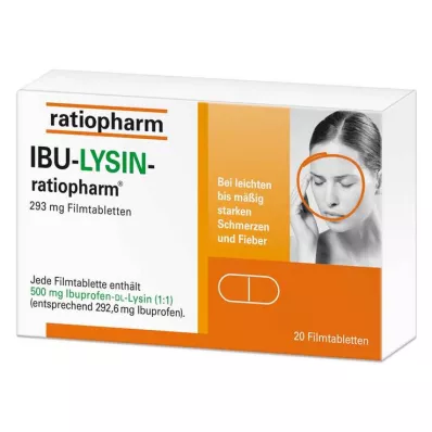 IBU-LYSIN-ratiopharm® 293 mg comprimidos revestidos por película, 20 unidades IBU-LYSIN-ratiopharm® 293 mg comprimidos revestidos por película, 20 unidades