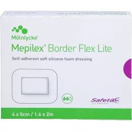 MEPILEX Penso de espuma Border Flex Lite 4x5 cm, 10 unidades
