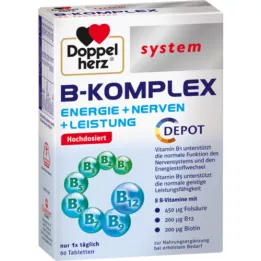 DOPPELHERZ Comprimidos do sistema B-Complex, 60 unidades
