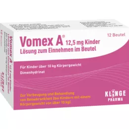 VOMEX Uma solução oral pediátrica de 12,5 mg em saqueta, 12 unidades
