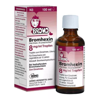 Bromexina HERMES Medicamentos® 8 mg/ml gotas, 100 ml Bromexina HERMES Medicamentos® 8 mg/ml gotas, 100 ml