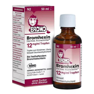 BROMHEXIN Hermes Arzneimittel 12 mg/ml gotas, 50 ml BROMHEXIN Hermes Arzneimittel 12 mg/ml gotas, 50 ml