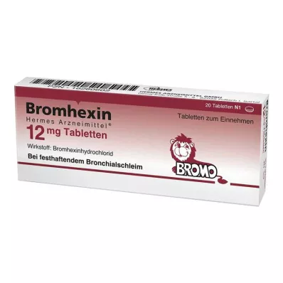 Bromexina HERMES Medicamentos® 12 mg comprimidos, 20 unidades Bromexina HERMES Medicamentos® 12 mg comprimidos, 20 unidades