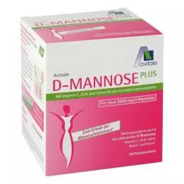 D-MANNOSE PLUS 2000 mg sticks com vitaminas e minerais, 60X2,47 g