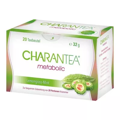 Saquinhos de chá Charantea metabólico limão / hortelã, 20 unidades Saquinhos de chá Charantea metabólico limão / hortelã, 20 unidades