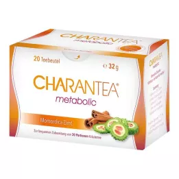 CHARANTEA Saco de filtro para chá de ervas com canela metabólico, 20 unidades