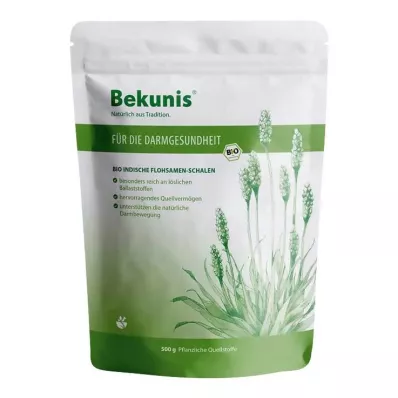 Cascas de psyllium indianas orgânicas Bekunis, 500 g