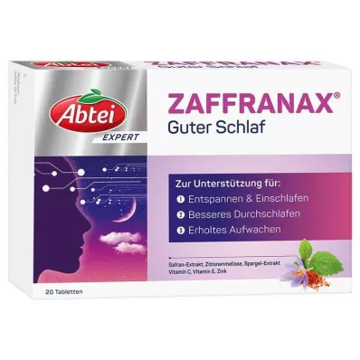 Abtei Expert Zaffranax Comprimidos para bom sono, 20 unidades Abtei Expert Zaffranax Comprimidos para bom sono, 20 unidades