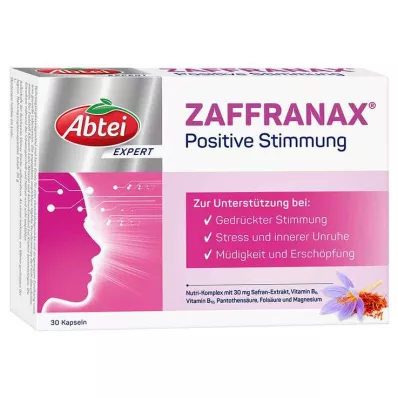 Abtei Expert Zaffranax Cápsulas de Humor Positivo, 30 unidades