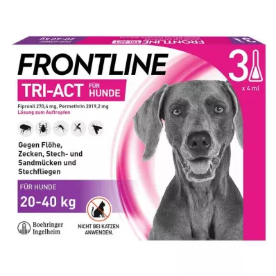 FRONTLINE Tri-Act Lsg.z.Drop-on para cães 20-40kg, 3 unid FRONTLINE Tri-Act Lsg.z.Drop-on para cães 20-40kg, 3 unid